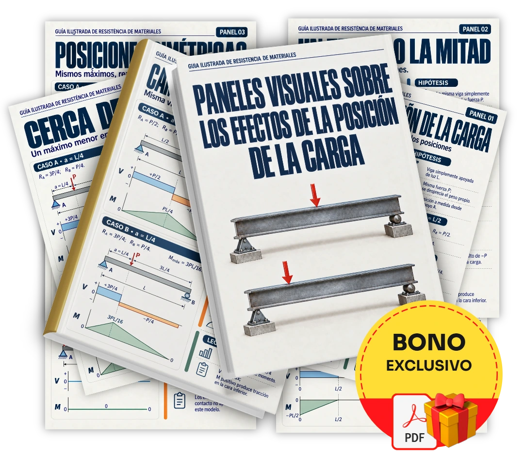 Paneles Visuales sobre los Efectos de la Posición de la Carga