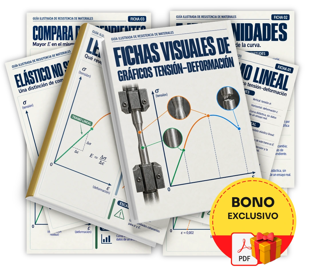 Fichas Visuales de Gráficas Esfuerzo–Deformación
